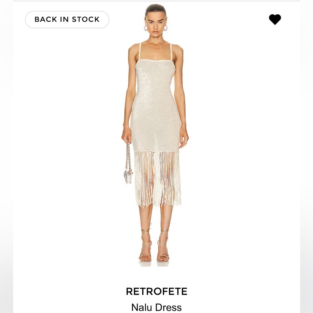 retrofete crochet sequin nalu dress